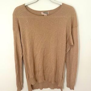 Love21, gold sparkly sweater, XS